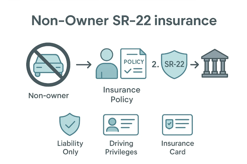 Situations requiring non-owner SR22 filings including DUI, license suspension, and driving without insurance
